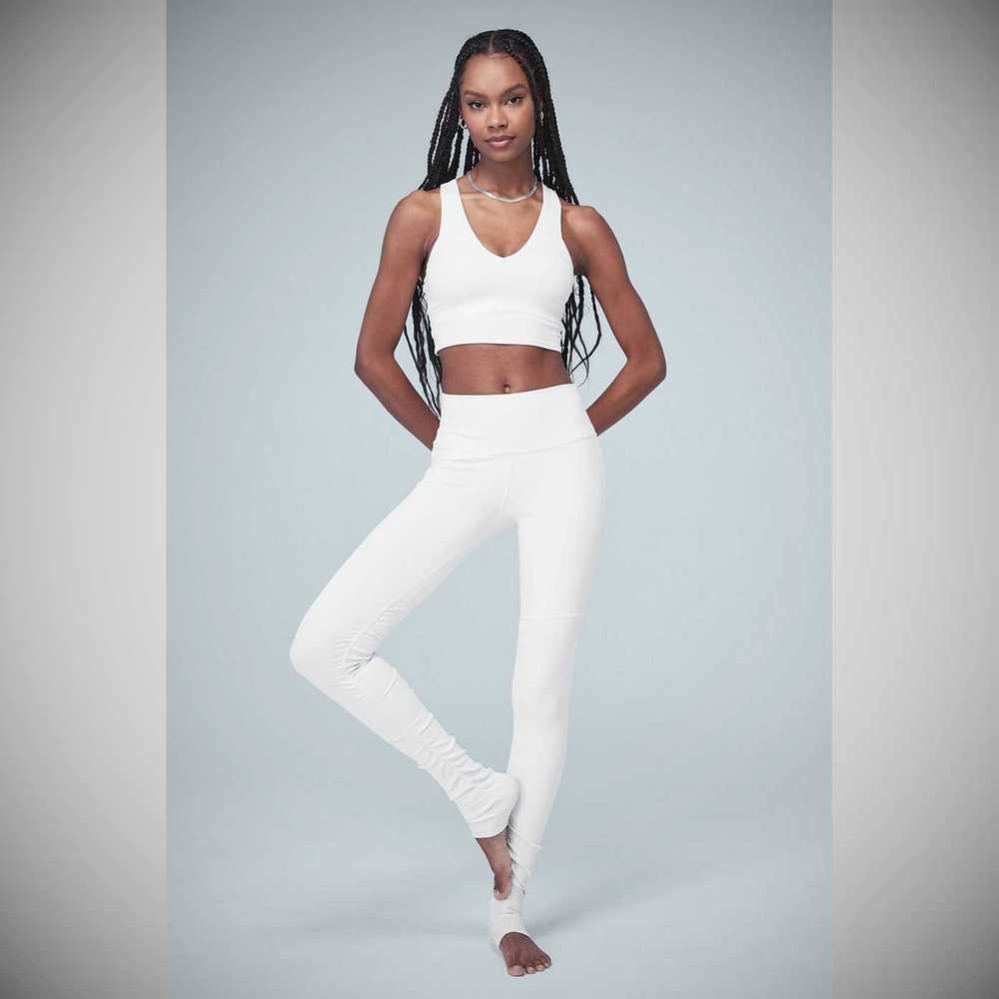 Alo Yoga High-Taille Goddess Leggings Damen Weiß | DEZJNY297