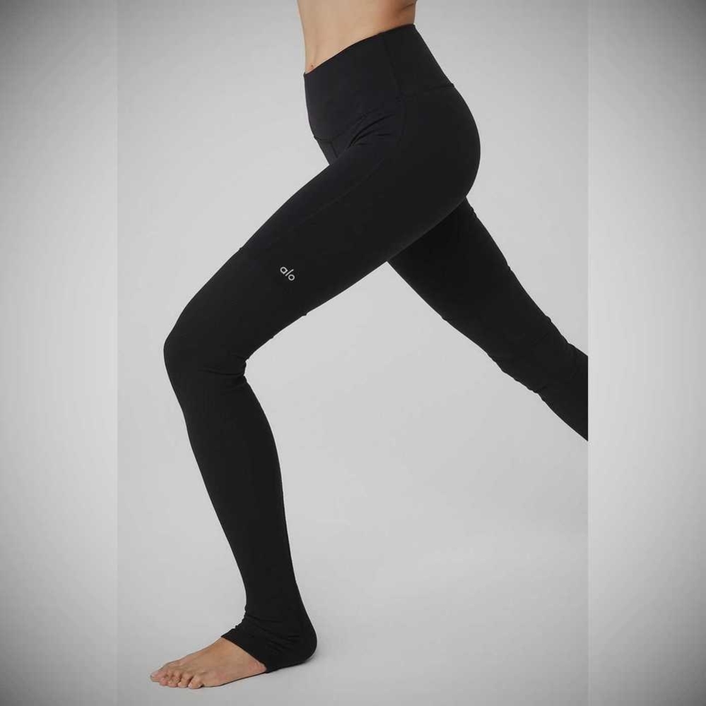 Alo Yoga High-Taille Goddess Leggings Damen Schwarz | HLGNAD395