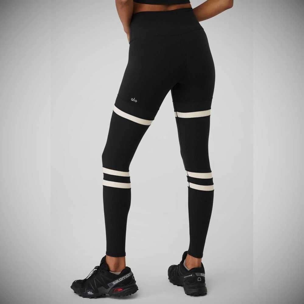 Alo Yoga High-Taille Legit Leggings Damen Schwarz Beige | BWYSRH837