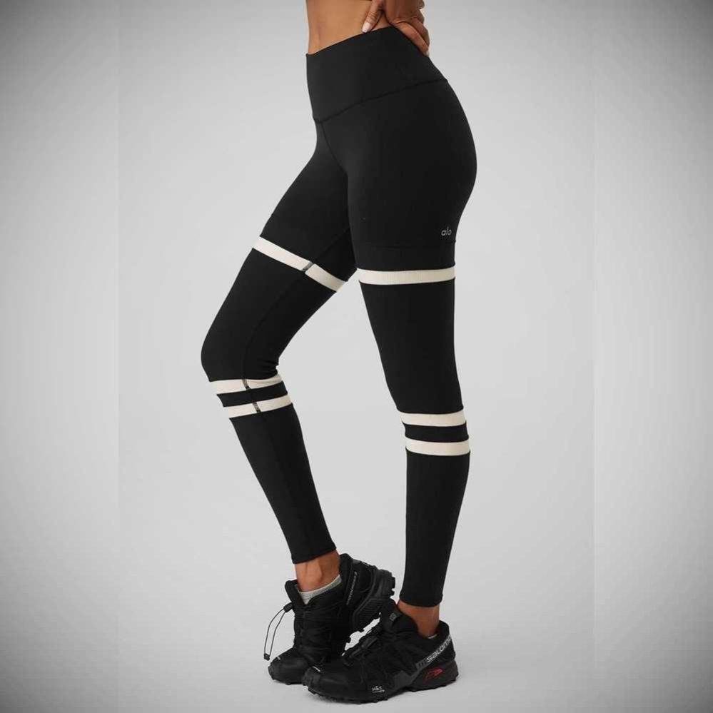 Alo Yoga High-Taille Legit Leggings Damen Schwarz Beige | BWYSRH837