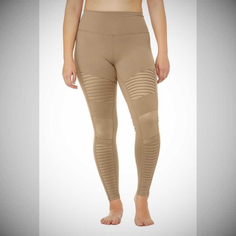 Alo Yoga High-Taille Moto Leggings Damen Braun | BQTRVO632