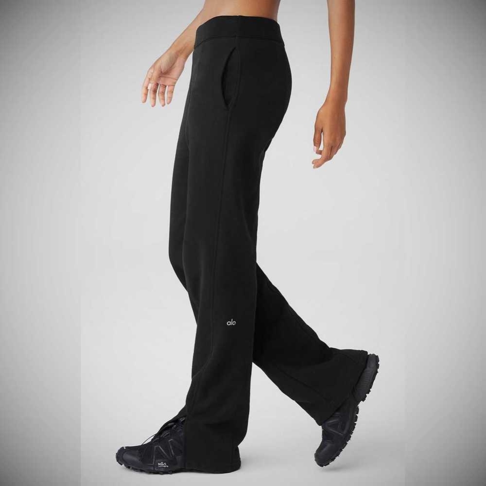 Alo Yoga High-Taille Offline Gerade Leg Sweathose Damen Schwarz | MUKQHA187