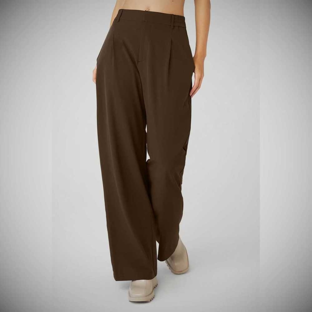 Alo Yoga High-Taille Pursuit Trouser Hose Damen Kaffee | AXIQYB048