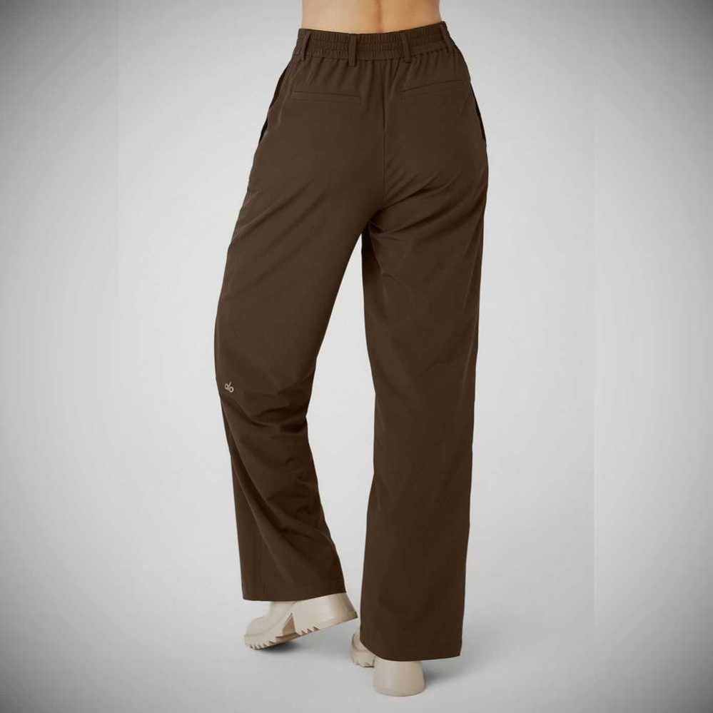 Alo Yoga High-Taille Pursuit Trouser Hose Damen Kaffee | AXIQYB048