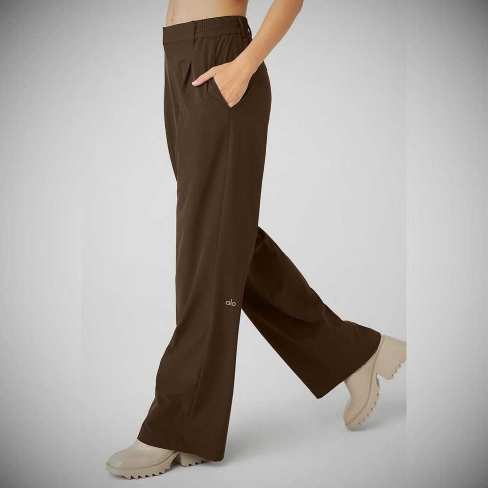 Alo Yoga High-Taille Pursuit Trouser Hose Damen Kaffee | AXIQYB048