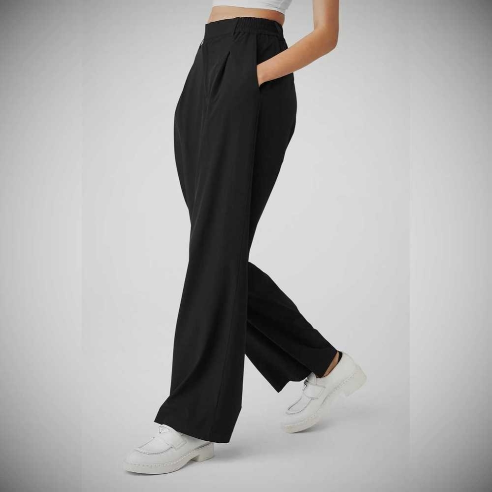 Alo Yoga High-Taille Pursuit Trouser Hose Damen Schwarz | HGTYRZ916