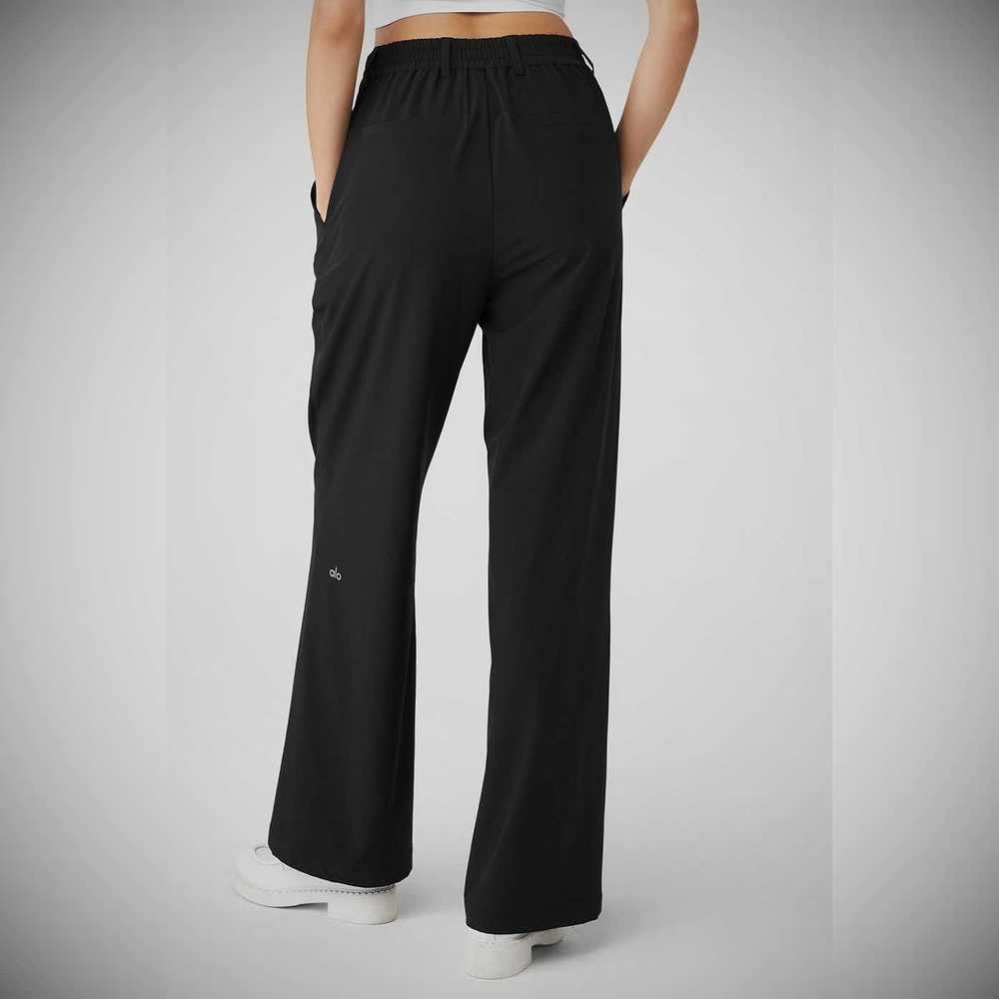 Alo Yoga High-Taille Pursuit Trouser Hose Damen Schwarz | HGTYRZ916