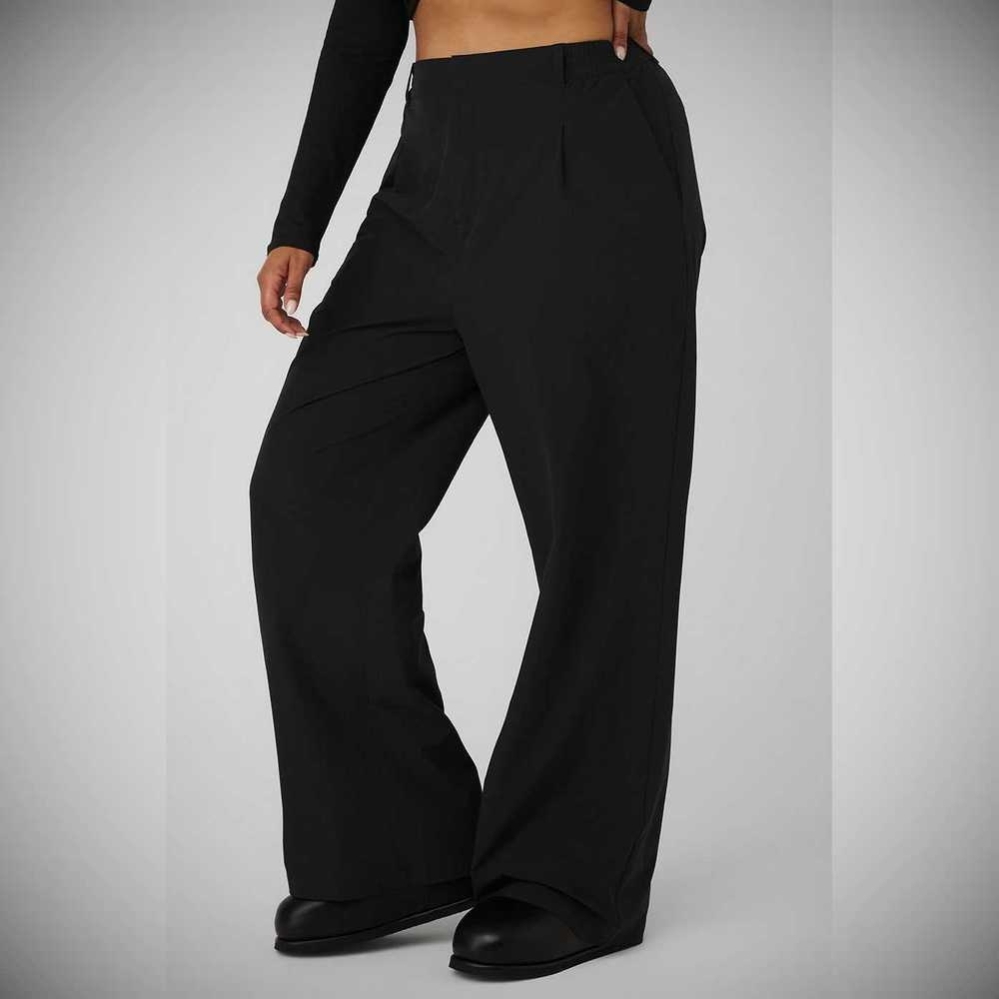 Alo Yoga High-Taille Pursuit Trouser Hose Damen Schwarz | HGTYRZ916