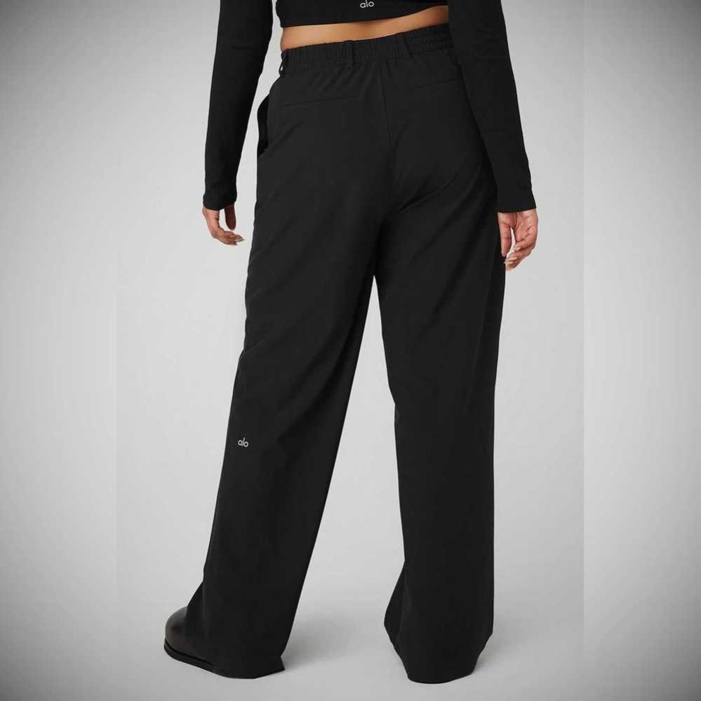 Alo Yoga High-Taille Pursuit Trouser Hose Damen Schwarz | HGTYRZ916