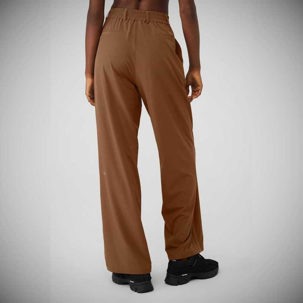 Alo Yoga High-Taille Pursuit Trouser Hose Damen Braun | ZMYSDL657