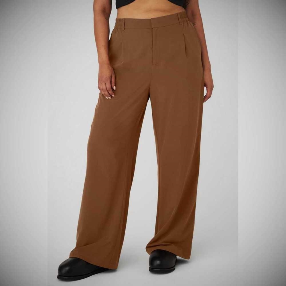 Alo Yoga High-Taille Pursuit Trouser Hose Damen Braun | ZMYSDL657