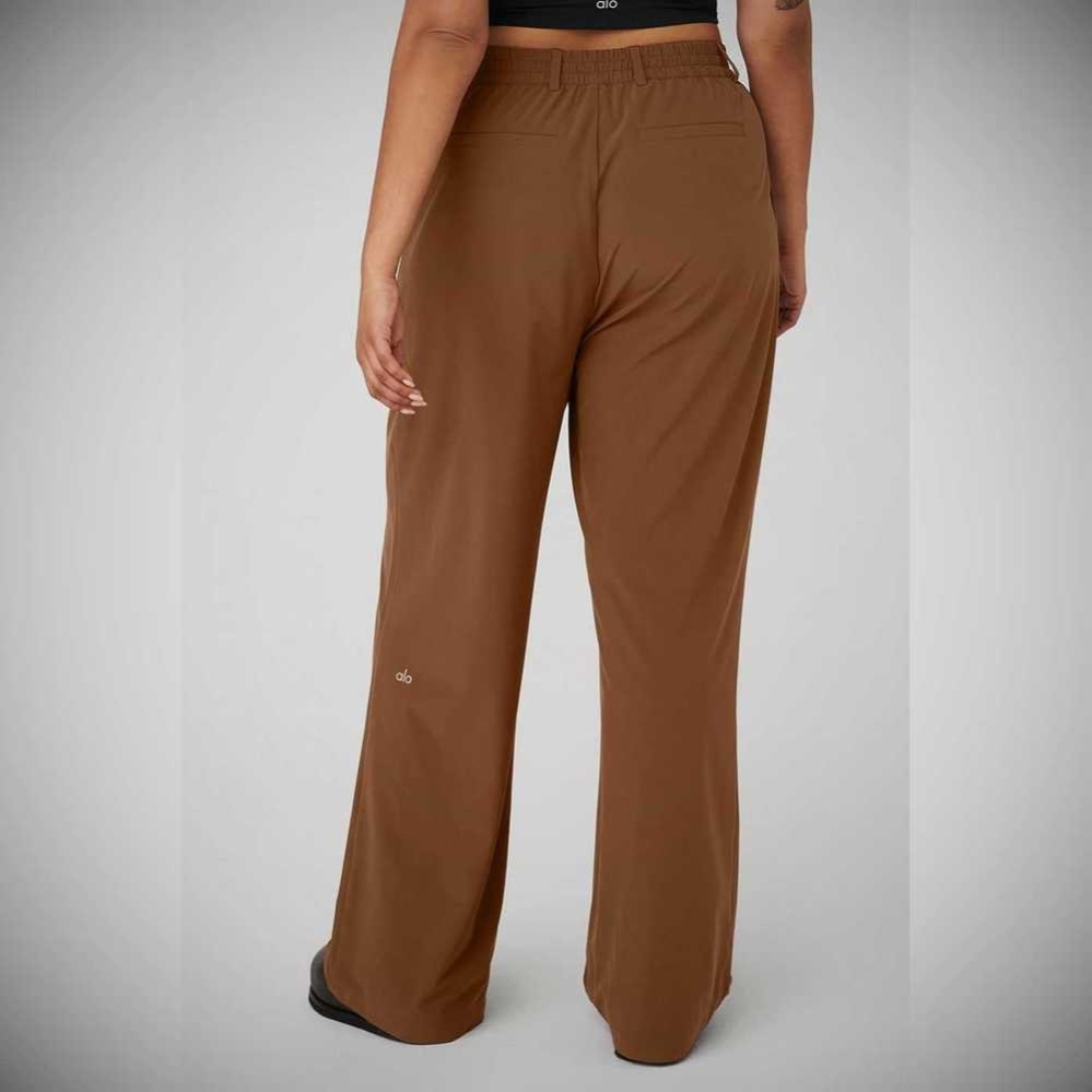 Alo Yoga High-Taille Pursuit Trouser Hose Damen Braun | ZMYSDL657