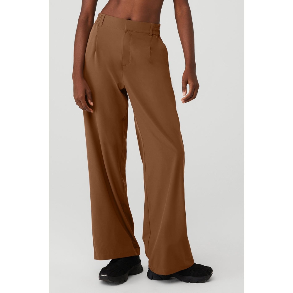 Alo Yoga High-Taille Pursuit Trouser Hose Damen Braun | ZMYSDL657