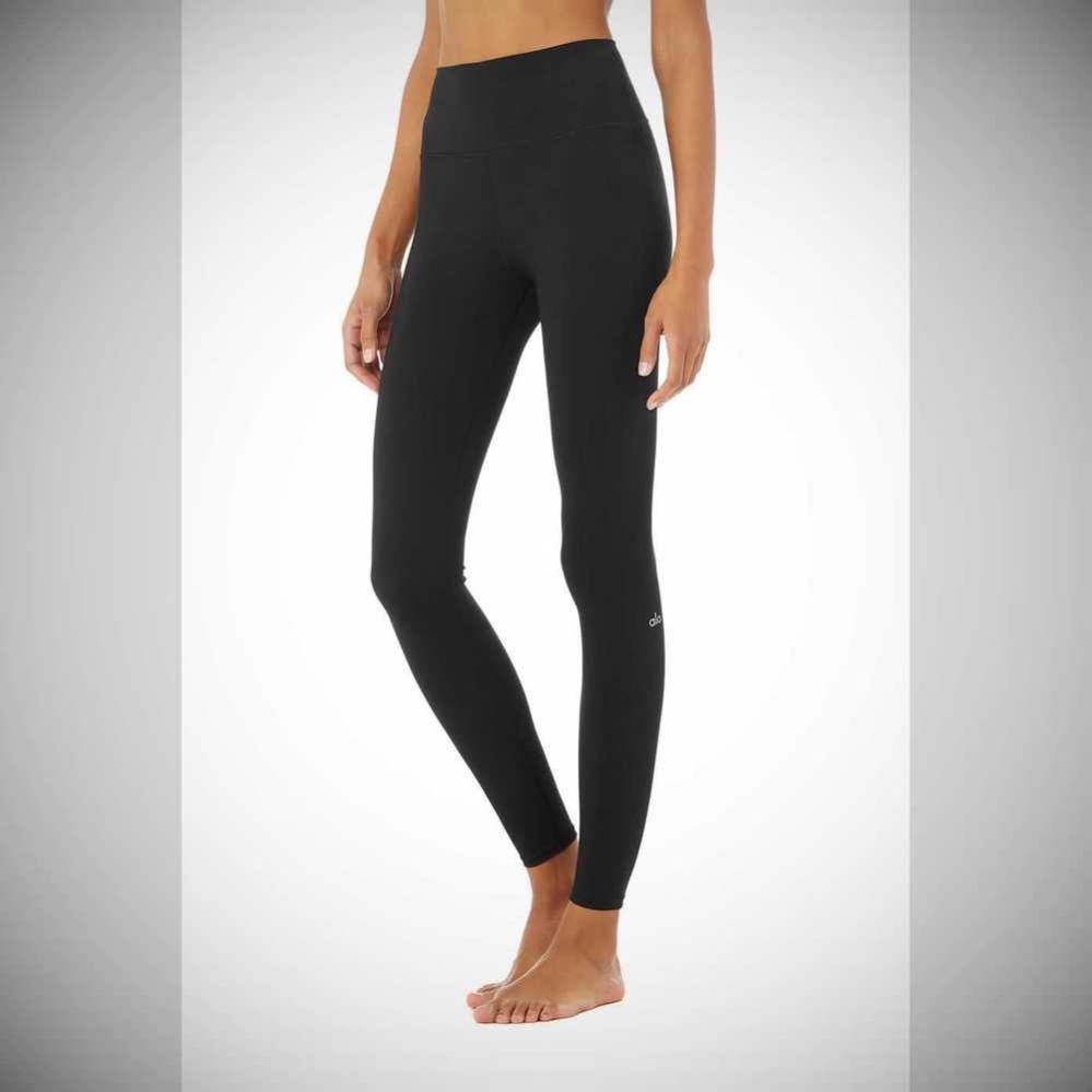 Alo Yoga High-Taille Solid Vapor Leggings Damen Schwarz | VOTIHY479