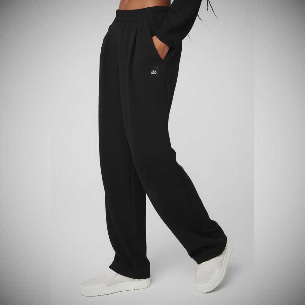 Alo Yoga High-Taille Tailored Sweathose Damen Schwarz | MQPIEY201