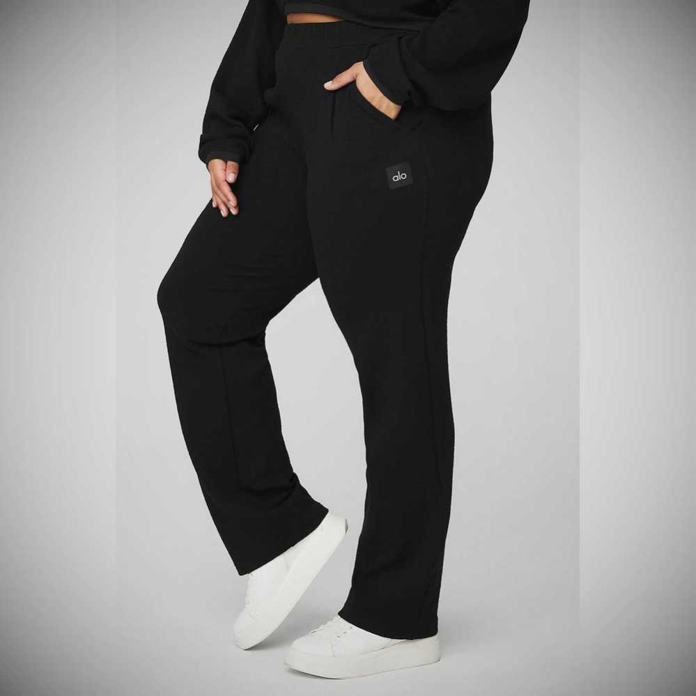 Alo Yoga High-Taille Tailored Sweathose Damen Schwarz | MQPIEY201