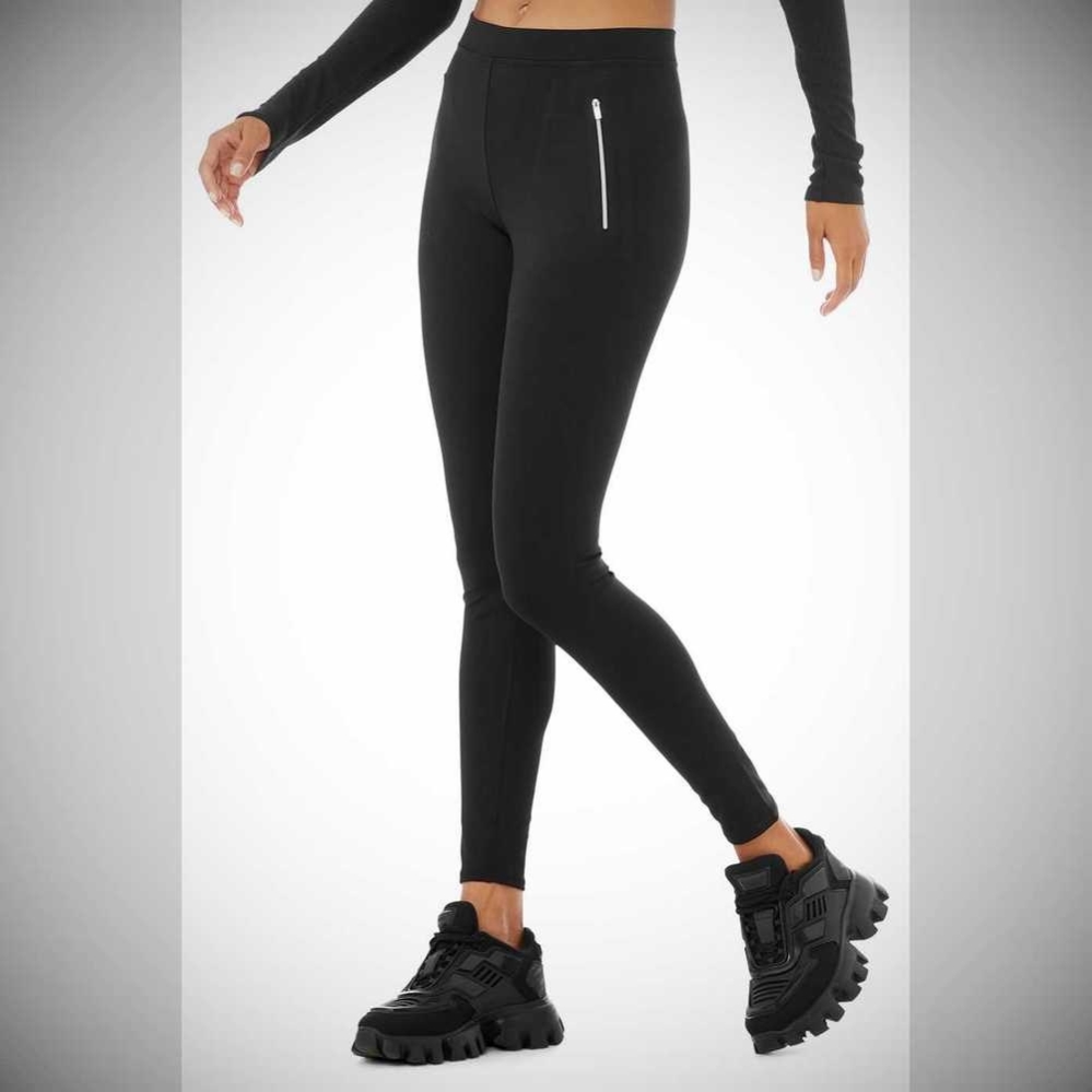 Alo Yoga High-Taille Thrill Seeker Leggings Damen Schwarz | QLZSMX417