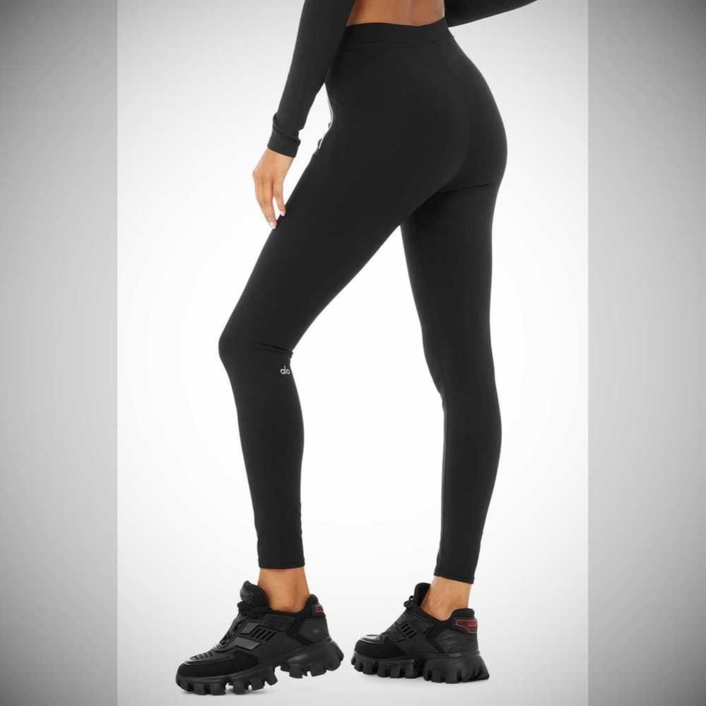 Alo Yoga High-Taille Thrill Seeker Leggings Damen Schwarz | QLZSMX417