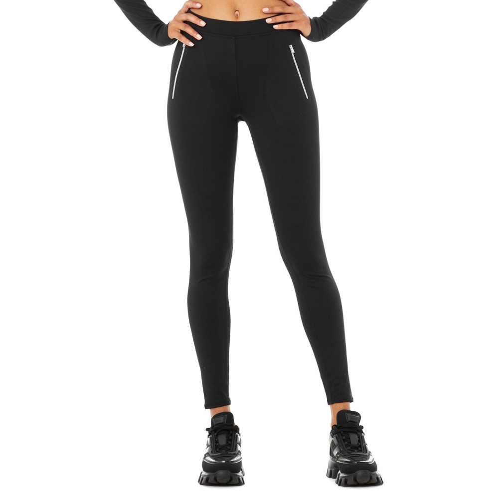 Alo Yoga High-Taille Thrill Seeker Leggings Damen Schwarz | QLZSMX417