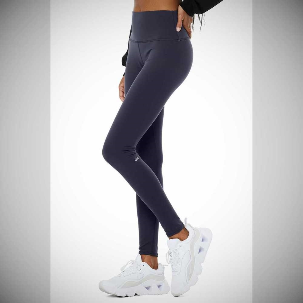 Alo Yoga High-Taille Winter Warmth Plush Leggings Damen Navy | CQBESI183