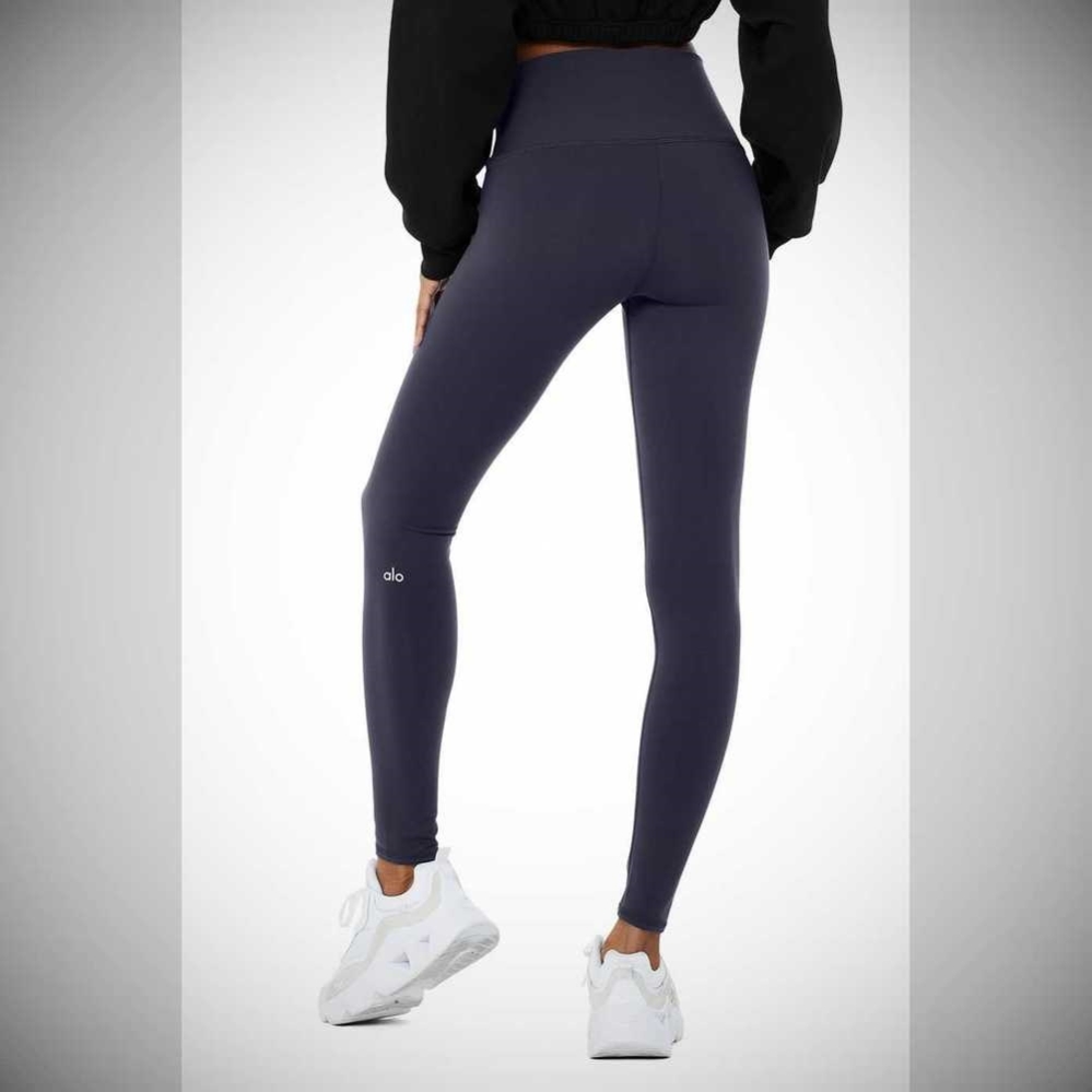 Alo Yoga High-Taille Winter Warmth Plush Leggings Damen Navy | CQBESI183