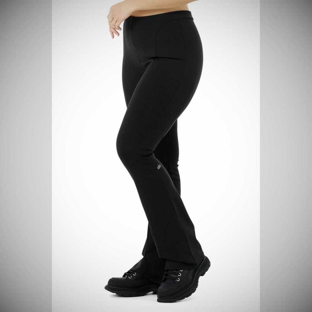 Alo Yoga High-Taille Zip It Flare Leggings Damen Schwarz | KMQLPI964