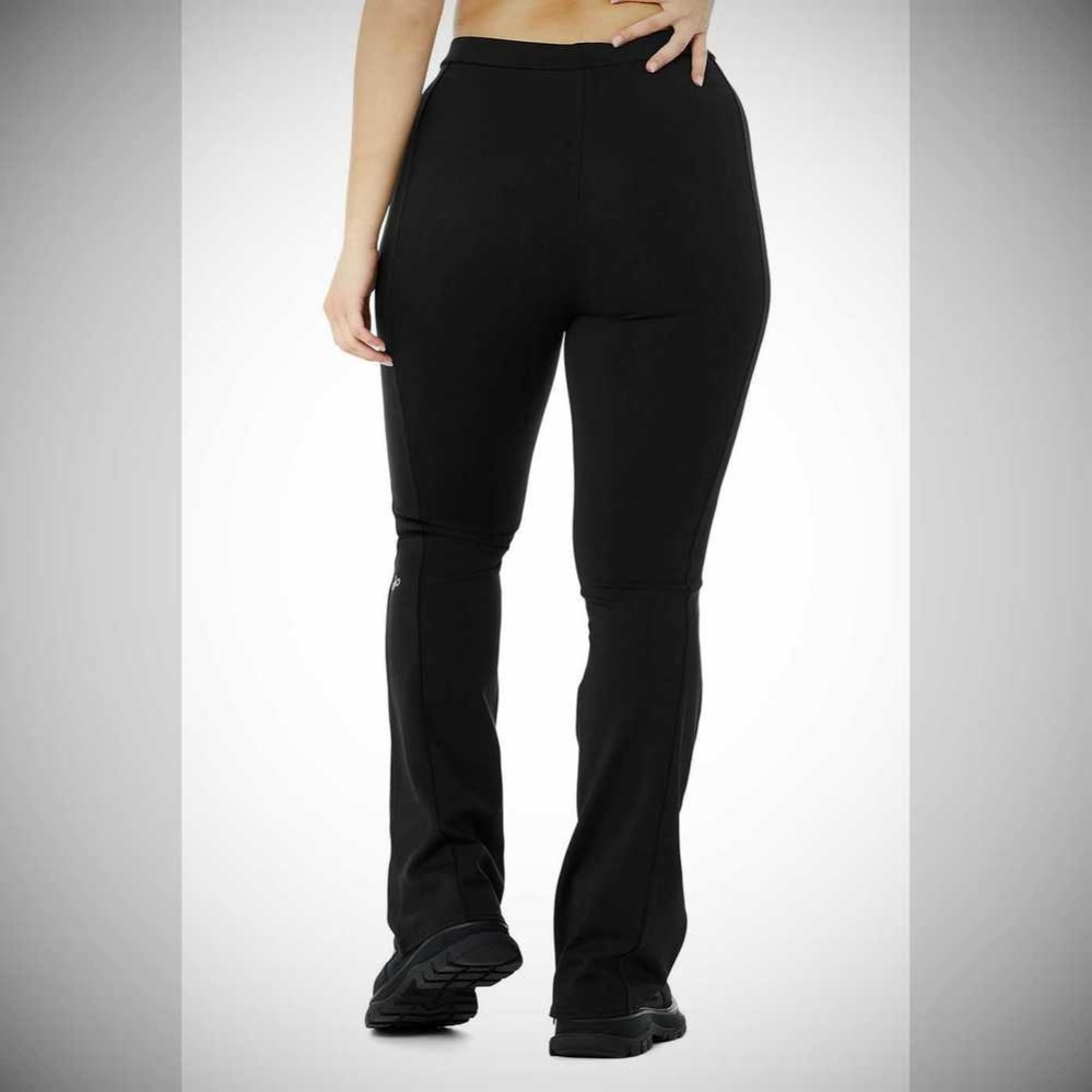 Alo Yoga High-Taille Zip It Flare Leggings Damen Schwarz | KMQLPI964