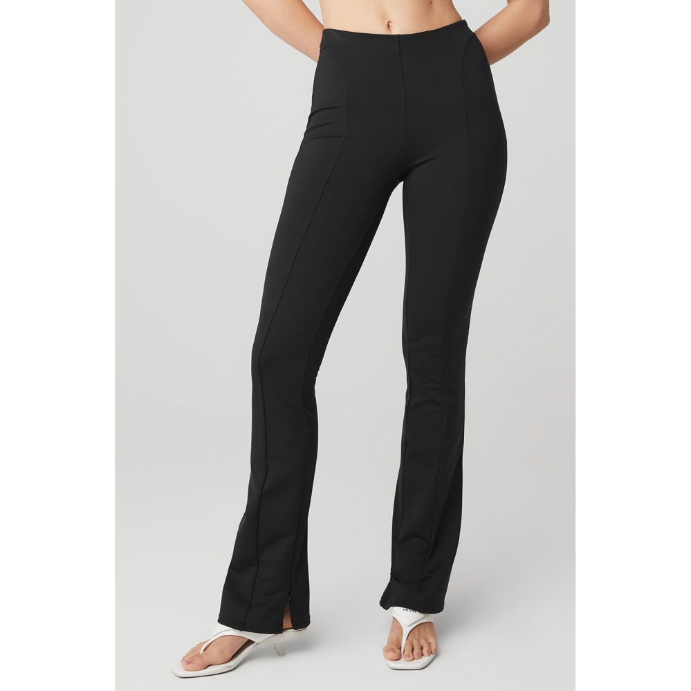 Alo Yoga High-Taille Zip It Flare Leggings Damen Schwarz | KMQLPI964