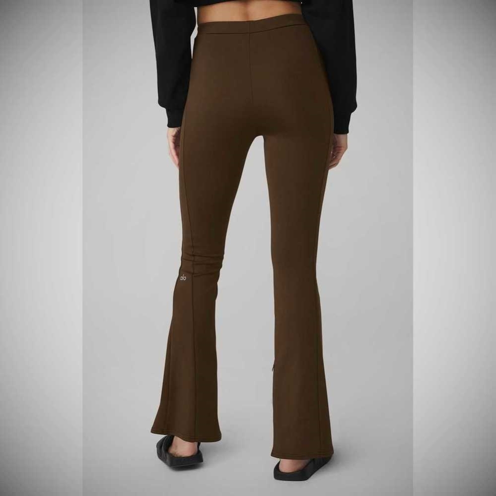 Alo Yoga High-Taille Zip It Flare Leggings Damen Kaffee | LXVHJR328