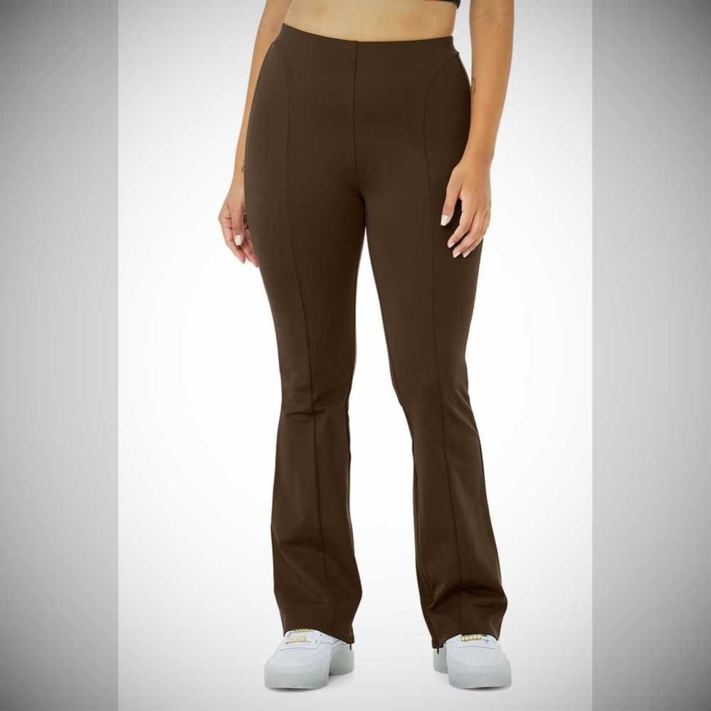 Alo Yoga High-Taille Zip It Flare Leggings Damen Kaffee | LXVHJR328