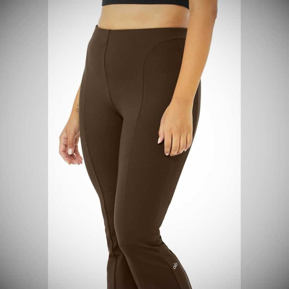 Alo Yoga High-Taille Zip It Flare Leggings Damen Kaffee | LXVHJR328