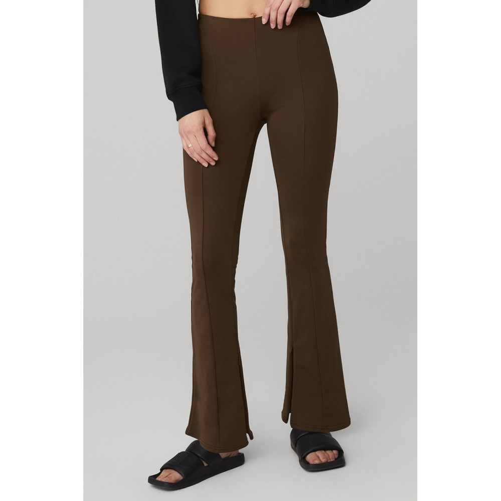 Alo Yoga High-Taille Zip It Flare Leggings Damen Kaffee | LXVHJR328