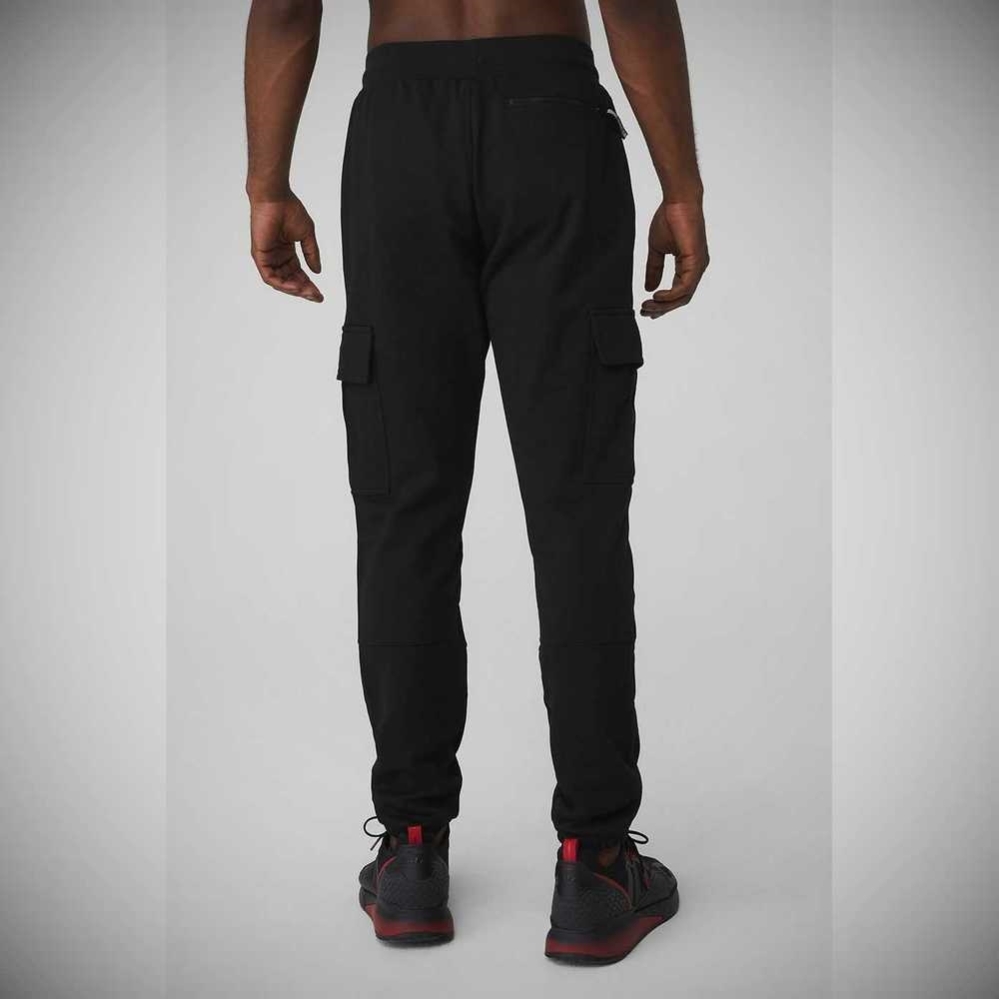 Alo Yoga Highline Cargo Sweathose Herren Schwarz | UBXQWN679