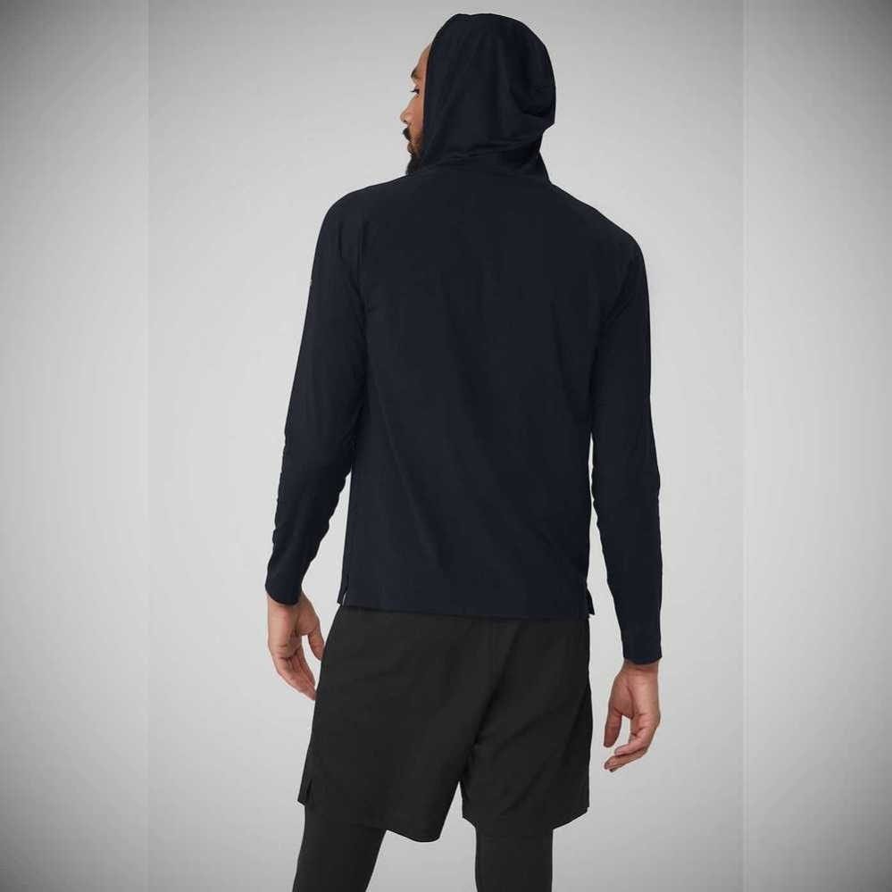 Alo Yoga Idol Mit Kapuze Runner Hoodie Herren Dunkelnavy | KZXUFV403