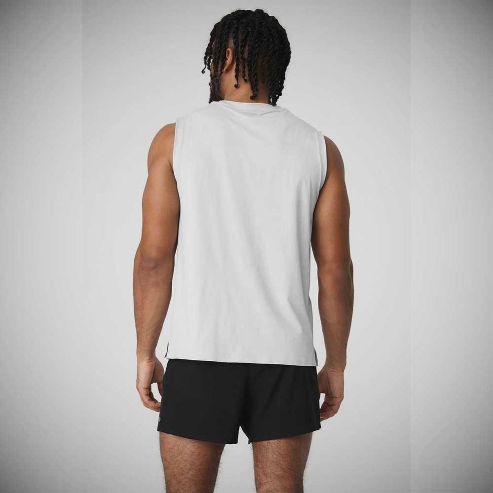 Alo Yoga Idol Performance Muskelshirt Herren Silber | SAZLBI642