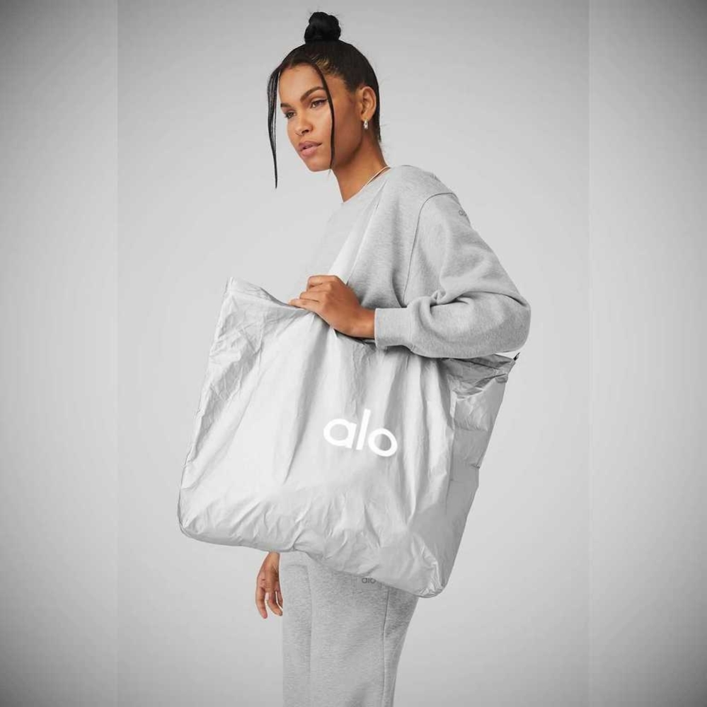 Alo Yoga Keep It Dry Packable Tote Tasche Damen Silber | UCVREW420