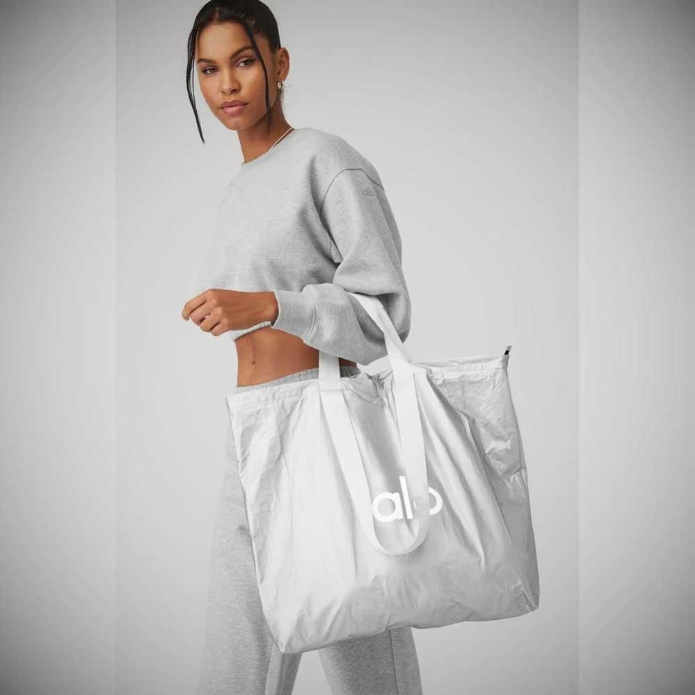 Alo Yoga Keep It Dry Packable Tote Tasche Damen Silber | UCVREW420