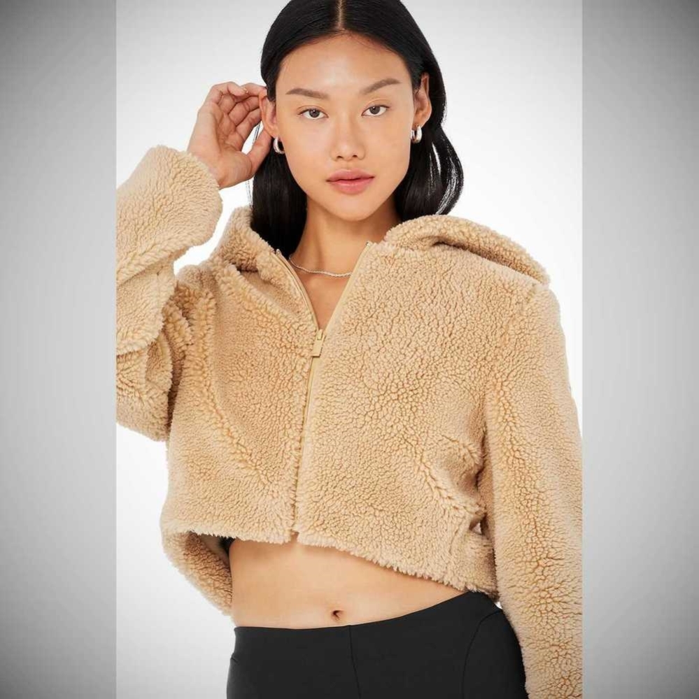 Alo Yoga LA Sherpa Jacke Damen Camel | TMONFD170