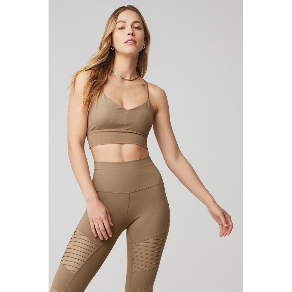 Alo Yoga Lavish BHs Damen Braun | DRUWOY607