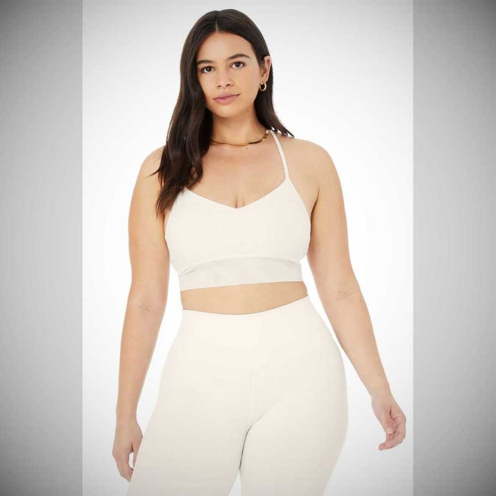 Alo Yoga Lavish BHs Damen Weiß | UQVNET654