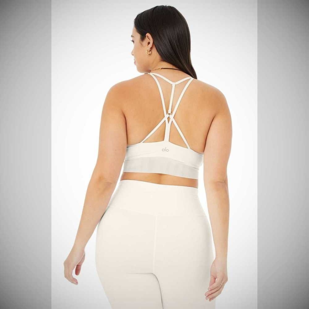 Alo Yoga Lavish BHs Damen Weiß | UQVNET654