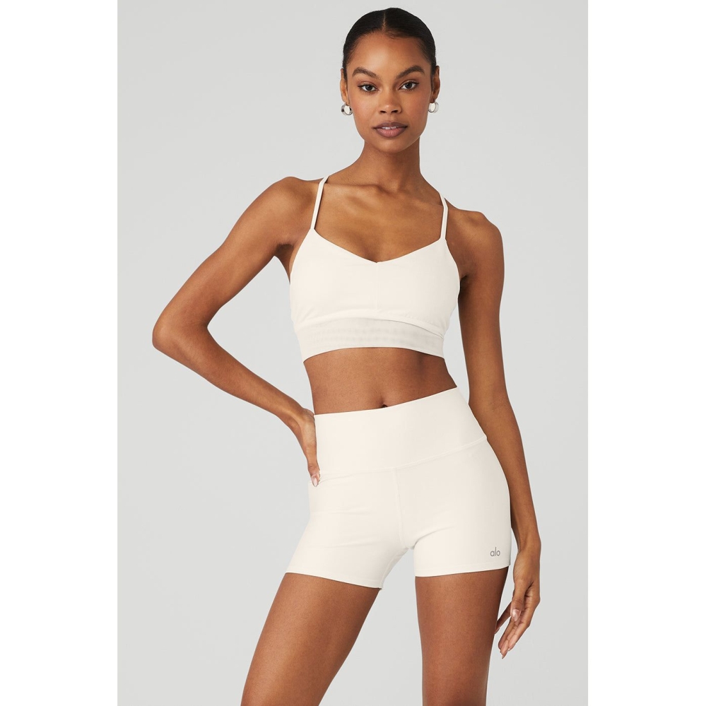 Alo Yoga Lavish BHs Damen Weiß | UQVNET654