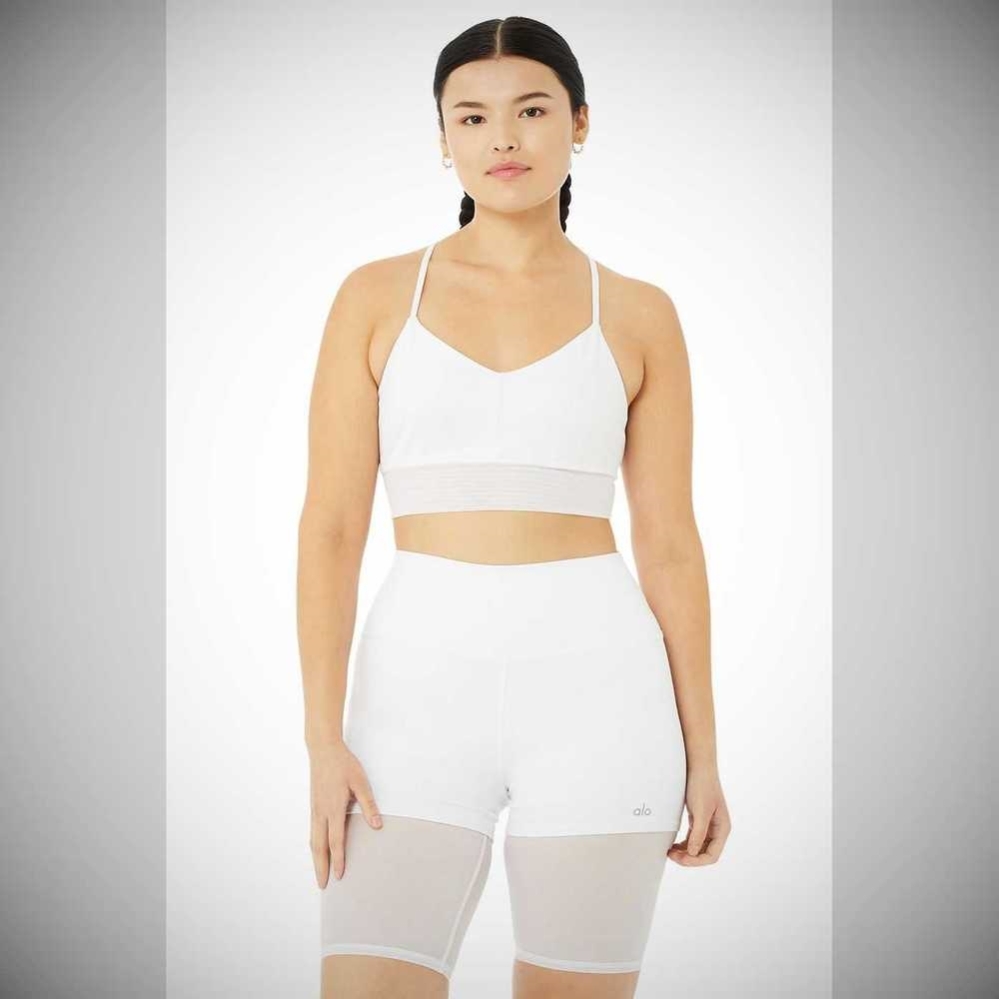 Alo Yoga Lavish BHs Damen Weiß Weiß | GMKWXR725