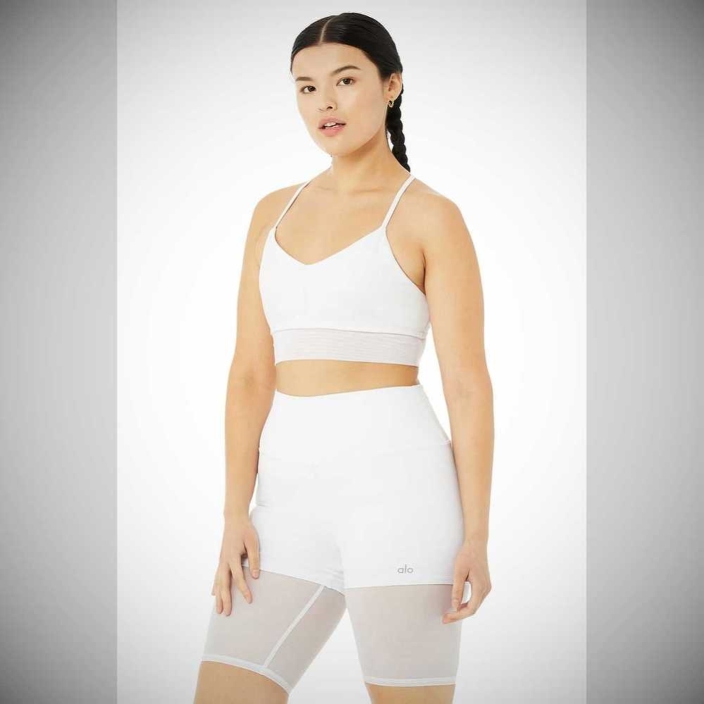 Alo Yoga Lavish BHs Damen Weiß Weiß | GMKWXR725