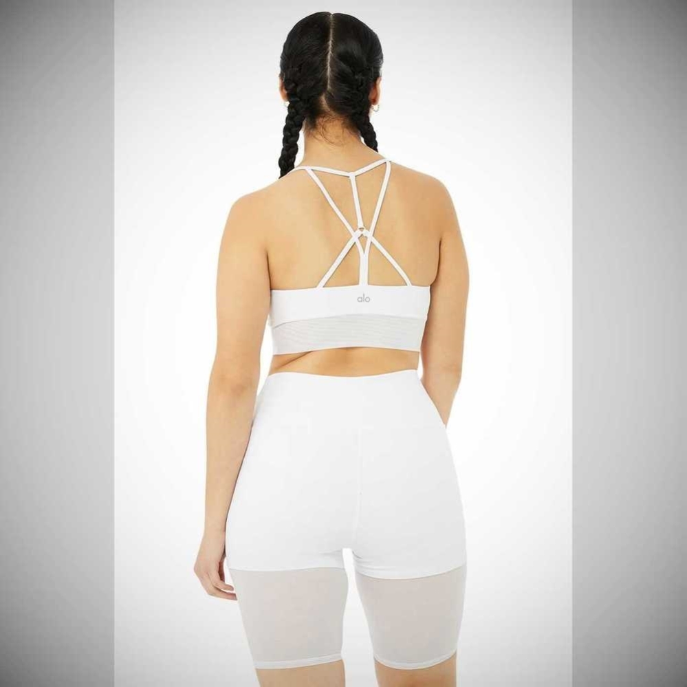 Alo Yoga Lavish BHs Damen Weiß Weiß | GMKWXR725