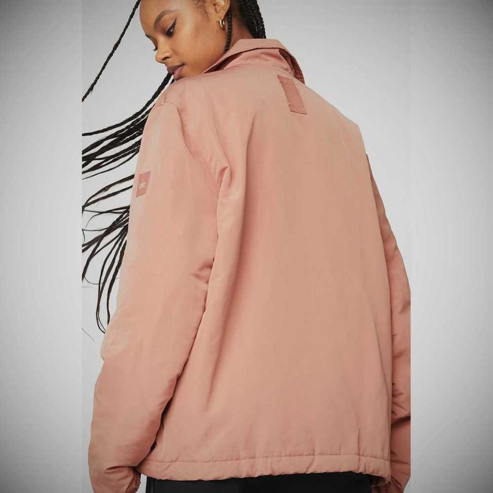 Alo Yoga Legend Jacke Damen Rosa Grau | OZULFN791