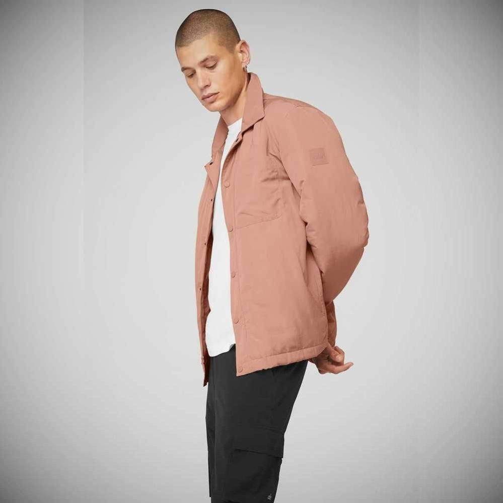 Alo Yoga Legend Jacke Herren Rosa Grau | IZMTFH723