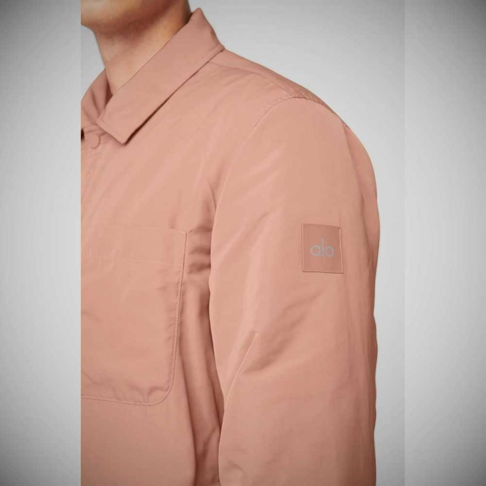 Alo Yoga Legend Jacke Herren Rosa Grau | IZMTFH723