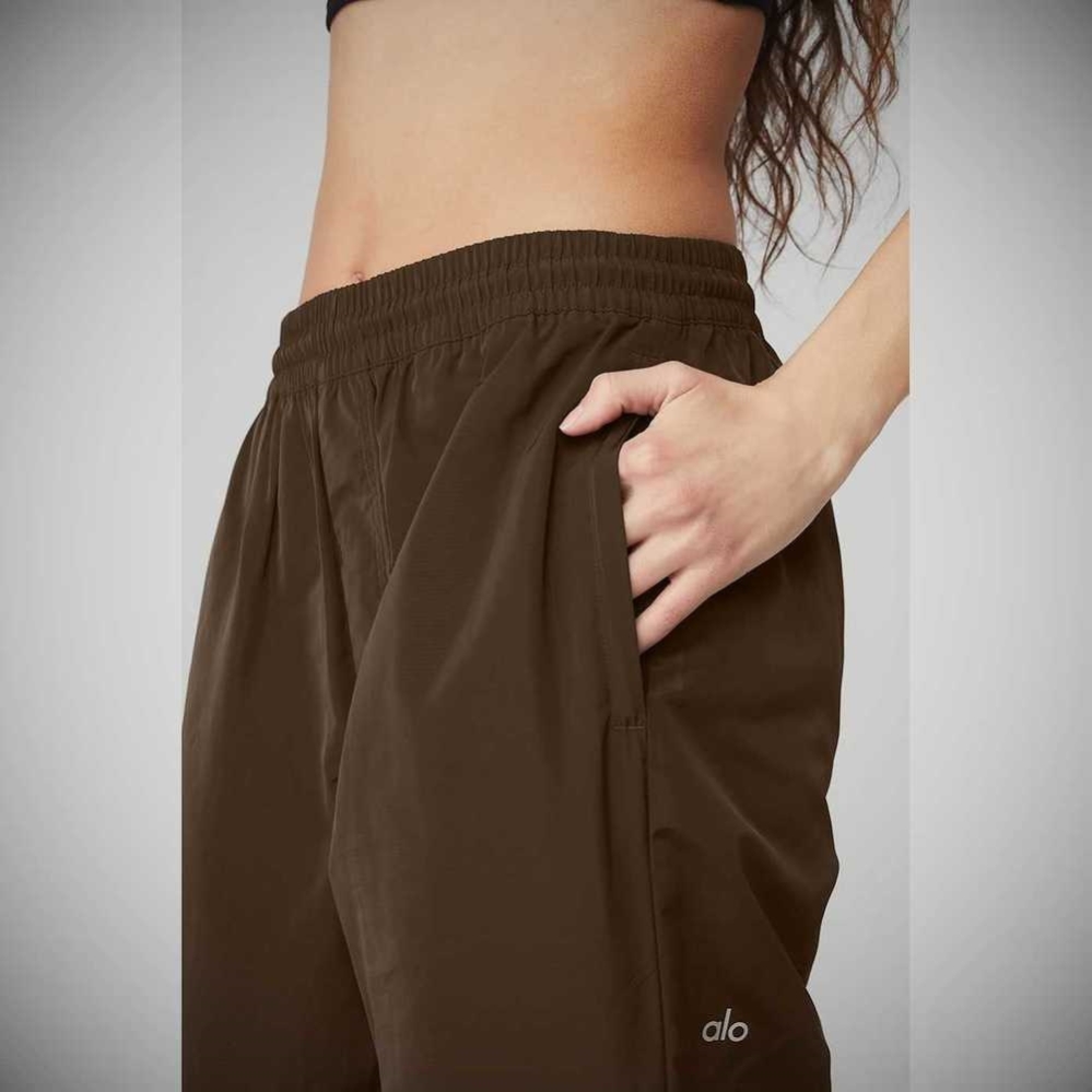 Alo Yoga Legend Snap Hose Damen Kaffee | ZEUHPR168