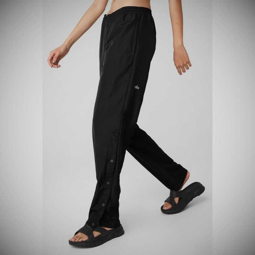 Alo Yoga Legend Snap Hose Damen Schwarz | TCFMRG169